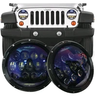 brightest 7 rould 130w motorcycle led drl headlight hilo headlamp led car light with indicator lighting for jeep wrangler jk