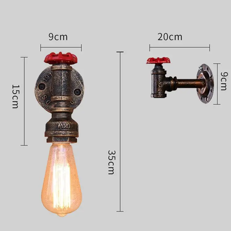 

Промышленный дизайн, водопровод, настенный светильник для спальни, коридора, лампа, креативная личность, современный простой прикроватный ...