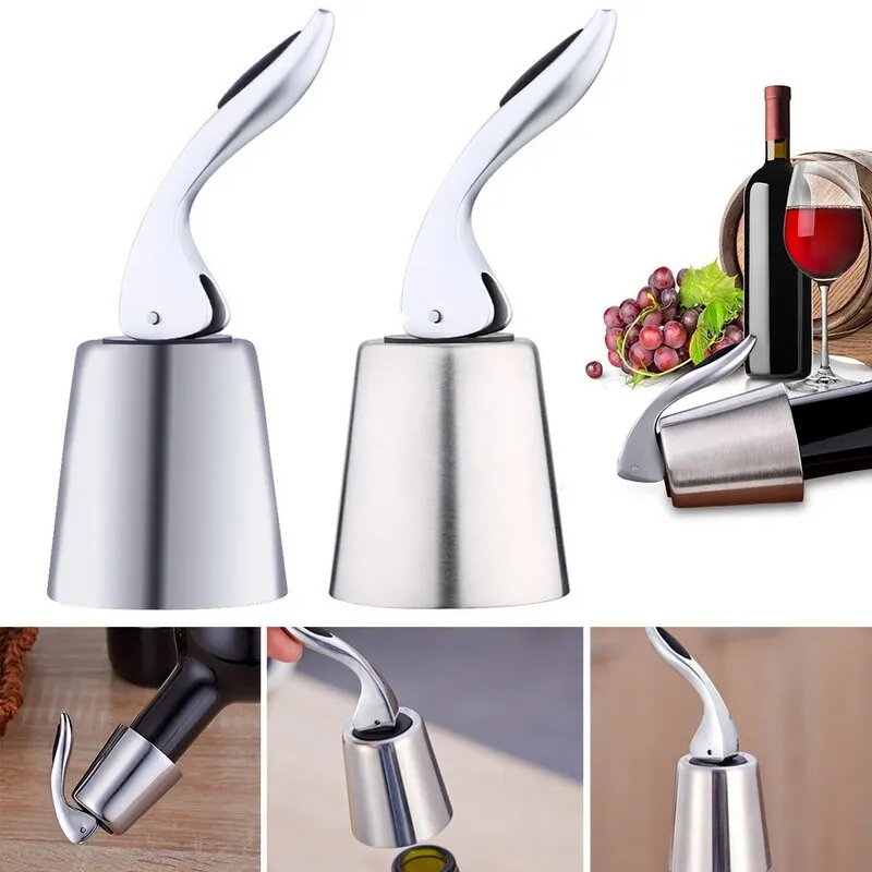 Нержавеющая сталь многоразовые вакуумные мешочки для красное вино пробкой бар