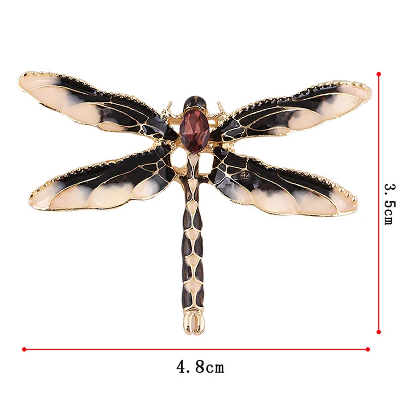 5 цветов имитация кристалла жемчуг стрекоза броши для женщин VintagePin