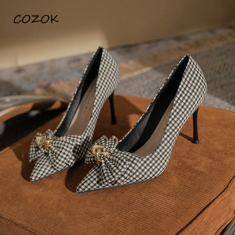 

Женские туфли на очень высоком каблуке, привлекательные туфли-лодочки с бантом-бабочкой, повседневные Элегантные туфли для вечеринки, 2021