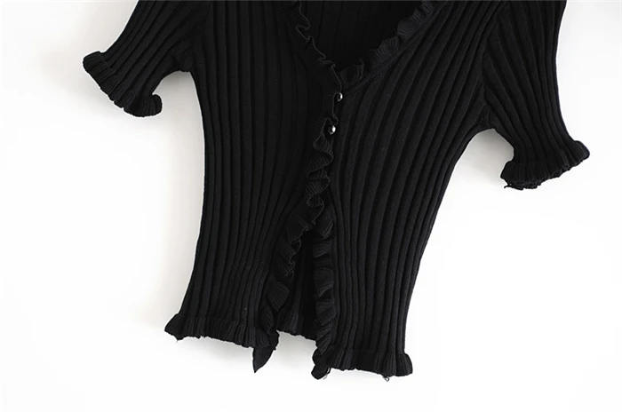 Chu Sau beauty Autumn Winter Sweet Chic 2 Colours Knitted Sweater Women Casual V-neck Single Breasted Good Elasticity Cardigans
