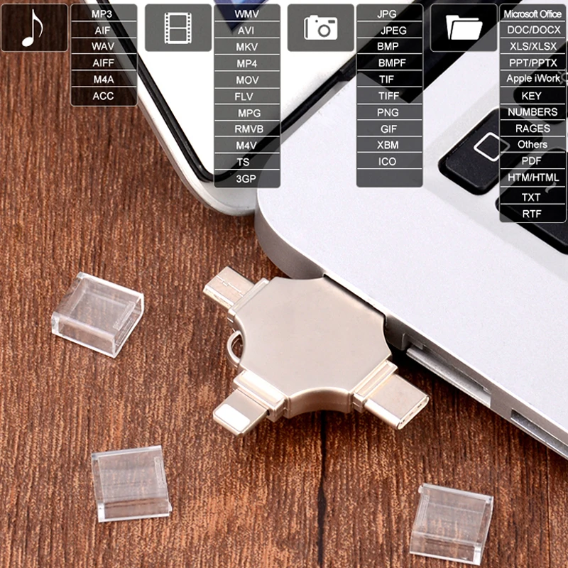 USB 3 0 Flash 16 ГБ 32 64 Гб 128 256 Флешка usb c OTG Type-C DIY micro otg память для iphone телефона Ноутбук