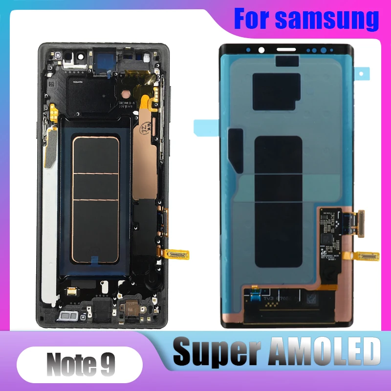 ЖК дисплей Super AMOLED для Samsung Galaxy NOTE 9 N960D N960F сенсорный экран 6 4 дюйма сменные детали с