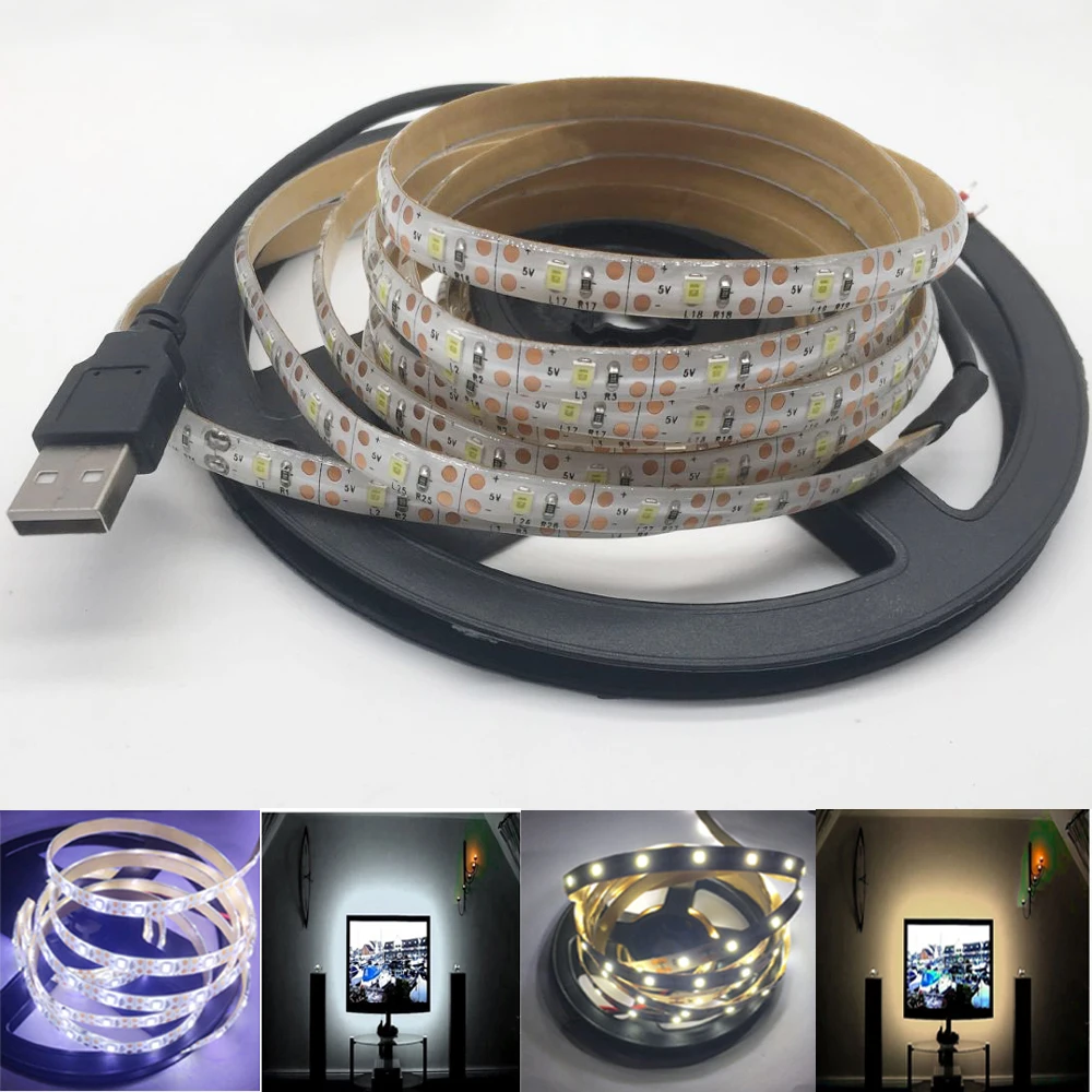 5 В 50 см 1 м 2 3M 4M USB кабель силовой светодиодный светильник SMD 3528 Рождественская