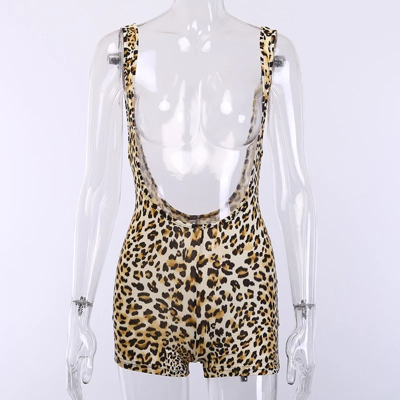 Leopard Hugcitar комбинезоны эластичные шорты неоновые оранжевые однотонные тонкие летние женские модные сексуальные шорты с высокой талией - Color: Leopard