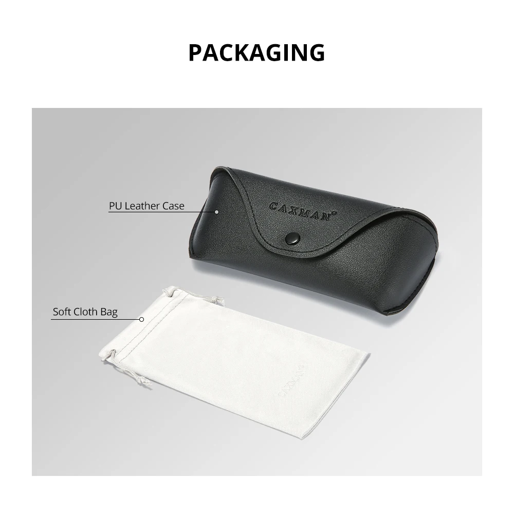 

CAXMAN Luxury Polarized Sunglasses for Men Rectangle Style w/ Detached Side Shields Sun Glasses Driving Fishing Hiking Shades