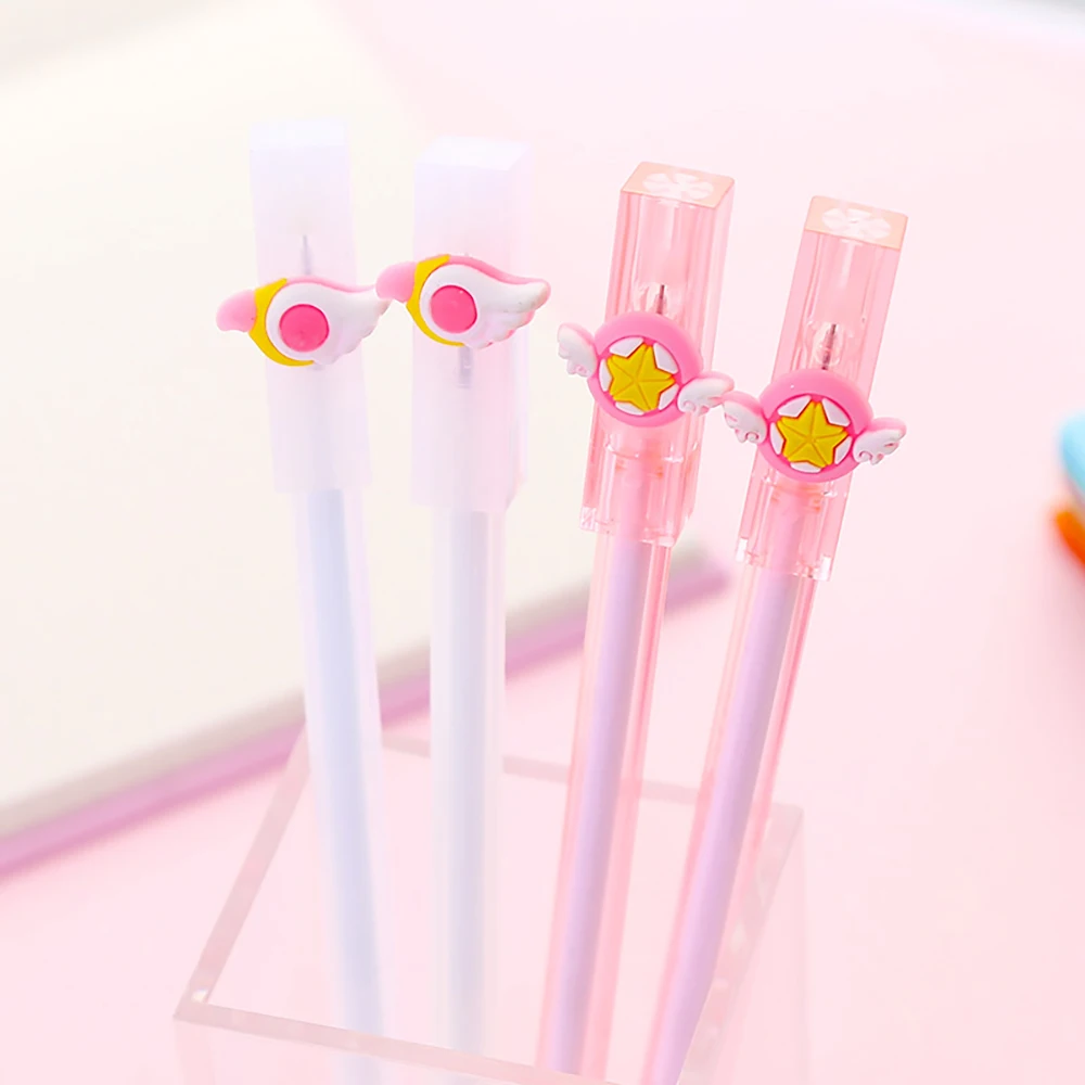 12/100Pcs Set Color Pretty Cool Kawaii Gel Pen Cute Stationary School Supply Kawai Stationery Office Accessory Lovely Girl Thing |