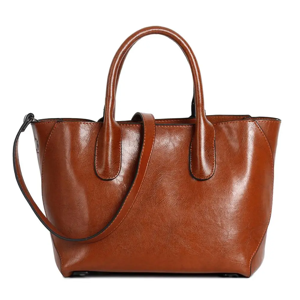 

Leather bag female 2021 new Korean fashion handbags wild shoulder bag large capacity wild business