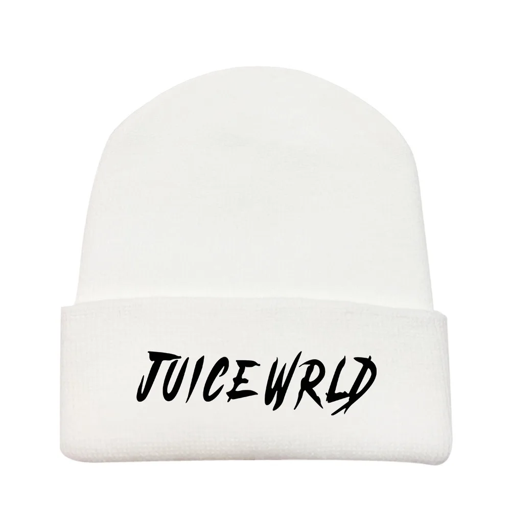 Вязаная шапка унисекс Juice Wrld однотонная Шапка бини в стиле хип хоп женская зимняя