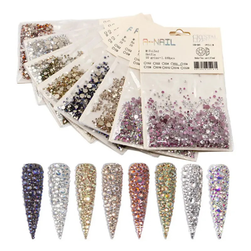 Женские стразы цвета шампанского для дизайна ногтей блестящие бриллиантовые