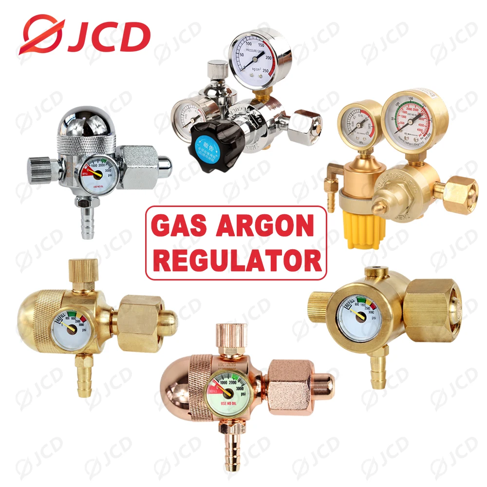 

JCD G5/8" 0-25Mpa Argon CO2 Mig Tig Flow Meter Gas Regulator Flowmeter Welding Weld Gauge Argon Regulator Pressure Reducer