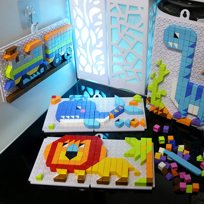 Детские развивающие Пазлы DIY игрушки Кубики Монтессори мышление интеллект