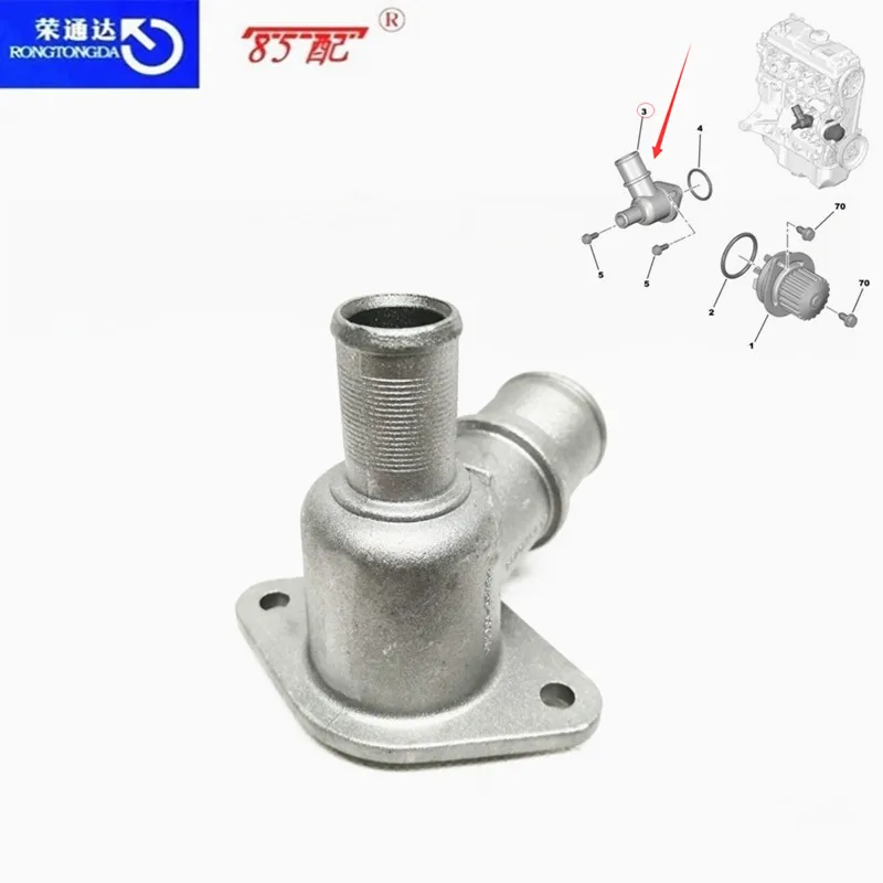 Фланец охлаждающей жидкости 1201C3 для Peugeot 206CC/207/1007/206SW/306/307CC/PARTNER Citroen BERLINGO C2 C3 водный