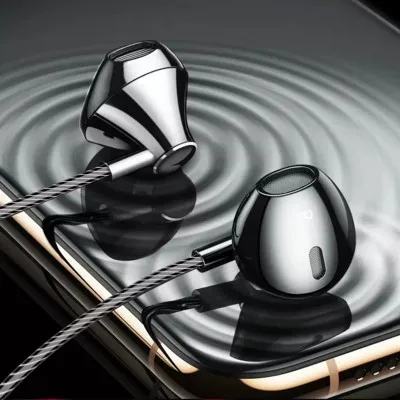

Наушники-вкладыши с усиленными басами для Xiaomi, проводные наушники с микрофоном и регулятором громкости для телефонов Huawei, iphone