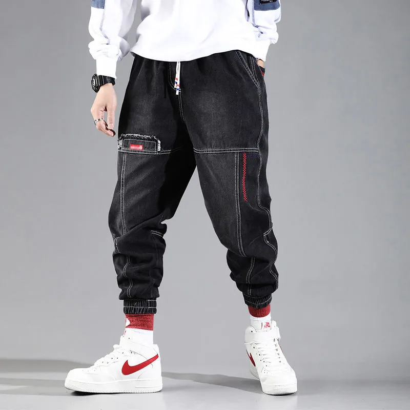 

Cargo Pants Men's jeans Cargo Pants Elastic Harun pants Joggers Pants In Autumn and Spring Men Cloth New Streetwear Hip Hop