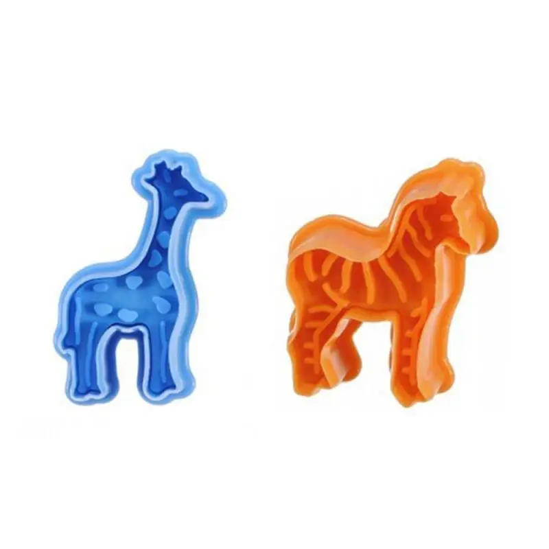 4 шт./компл. льва жирафа зебры Слона Животных помадной формы торта печенья