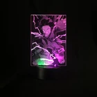 Сенсорный двухцветный светильник Midoriya Izuku, аниме-фигурка героя моя геройская академия, декор манга, двухцветный светодиодный светильник, трехмерная лампа