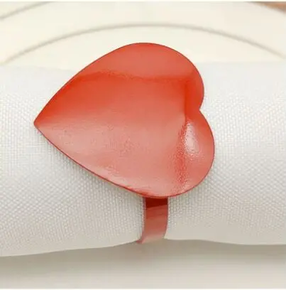 6 шт./лот кольцо для салфеток в форме сердца на День Святого Валентина отеле день