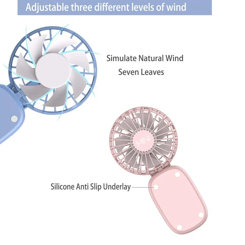 

Mini USB Personal Fan-Portable Desktop Fan Small Silent Hand-Held Fan, Suitable for Office,Sports,Outdoor,Travel