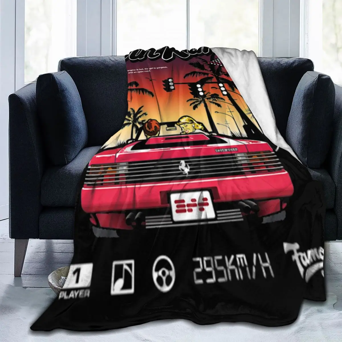 

Manta de franela para decoración del hogar, manta Retro Vintage para juegos de Arcade, regalos de amor
