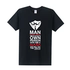 Брендовая Новая летняя футболка с надписью V for Vendetta, мужские футболки с изображением маски анонима Гая Фокса, футболки с круглым вырезом и коротким рукавом для мальчиков, топы, мужская одежда