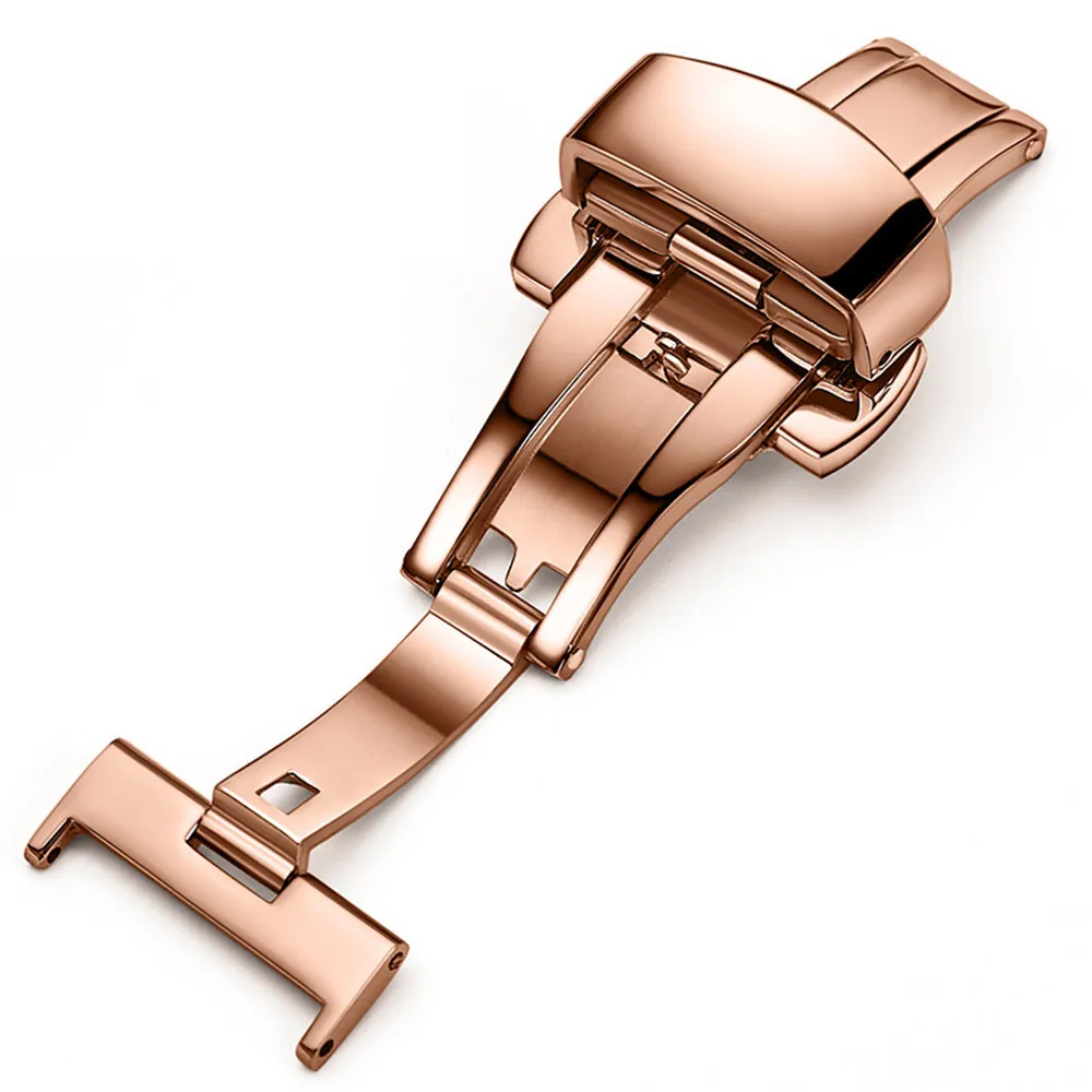 Stainless Steel Buckle for Watch Band 12mm 14mm 16mm 18mm 20mm 22mm Butterfly Deployment Clasp Automatic Double Push Button |