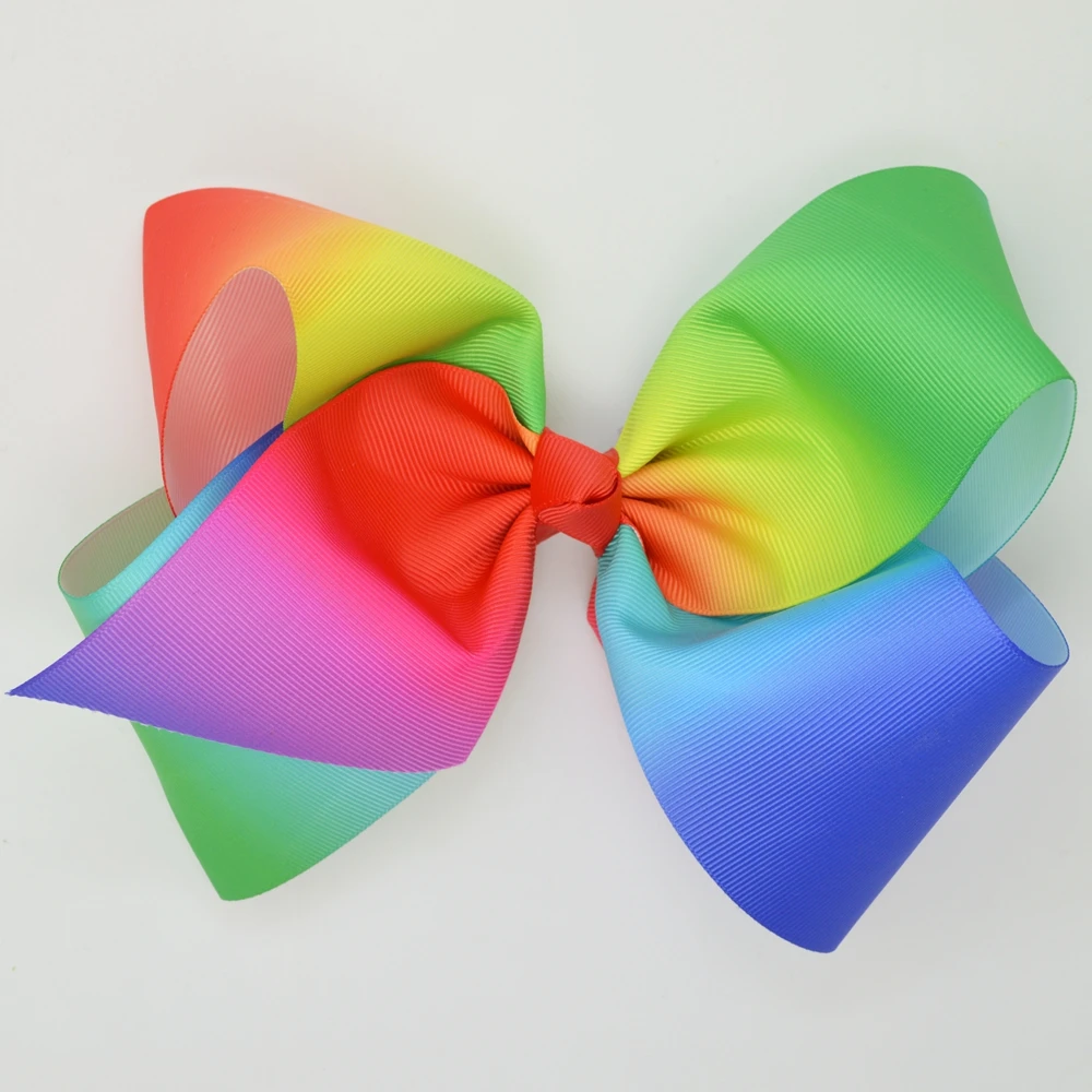 1 шт. 8 дюймов единорог Радужный градиент милые банты заколки для волос девочек