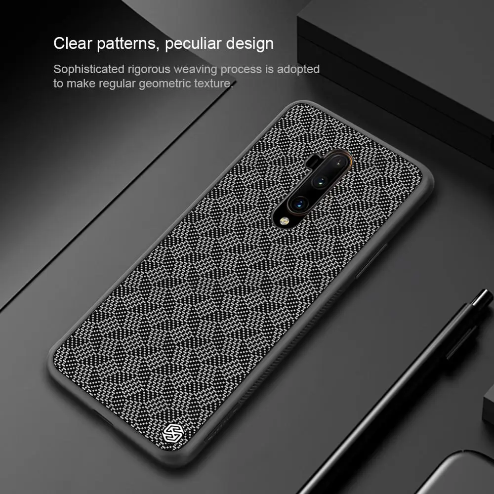 Для Oneplus 7T Pro задняя крышка чехол NILLKIN клетчатый синтетический карбоновый чехол для телефона бампер чехол для Oneplus 7T Pro