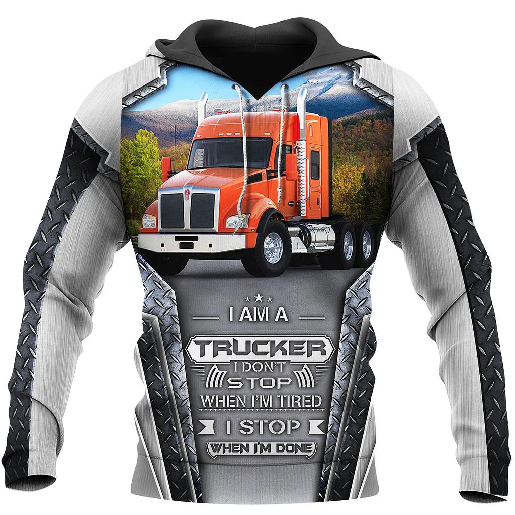 

New style hoodie I am a trucker 3D printed sweatshirt/hoodie/zipper hoodie fun fashion street unisex casual sports hoodie NO003