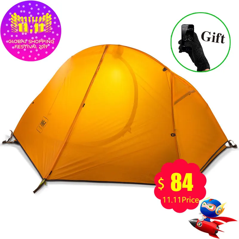 Naturehike велосипедный рюкзак Палатка Сверхлегкий 20D/210T для 1 человека NH18A095-D