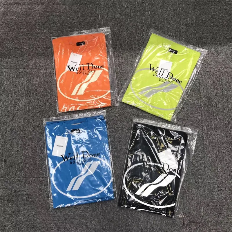 

WELLDONE T Reflective Shirt Women Men1:1 High Quality Loose Casual We11Done Hip-hop WELL DONE Top Tees