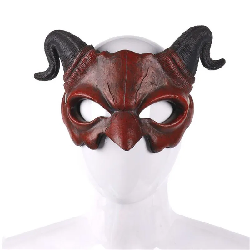 Рогатый демон коза мужская маска косплей искусственная пена 3D реалистичный