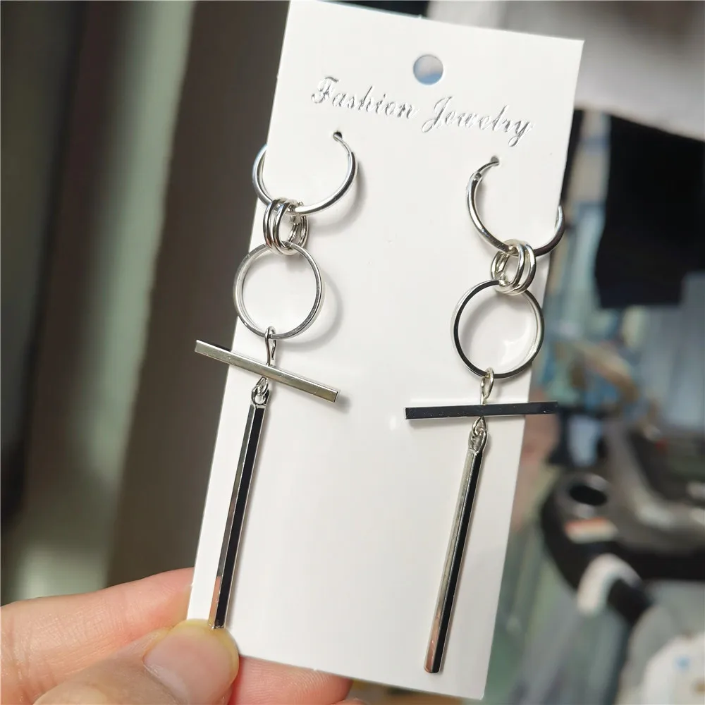 Серьги KPOP DNA в Корейском стиле для мужчин и женщин длинные серьги-гвоздики из