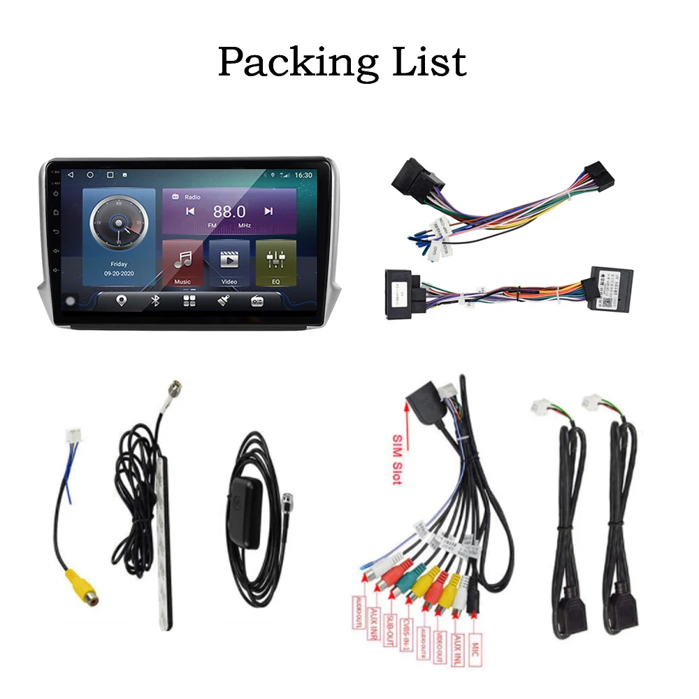 

QNavi 6GB+128GB Android 10.0 Car Tape Recorder For Peugeot 208 2008 2014-2018 Split 3 Screen 10.1" IPS Blu-ray Touchscreen 2Din