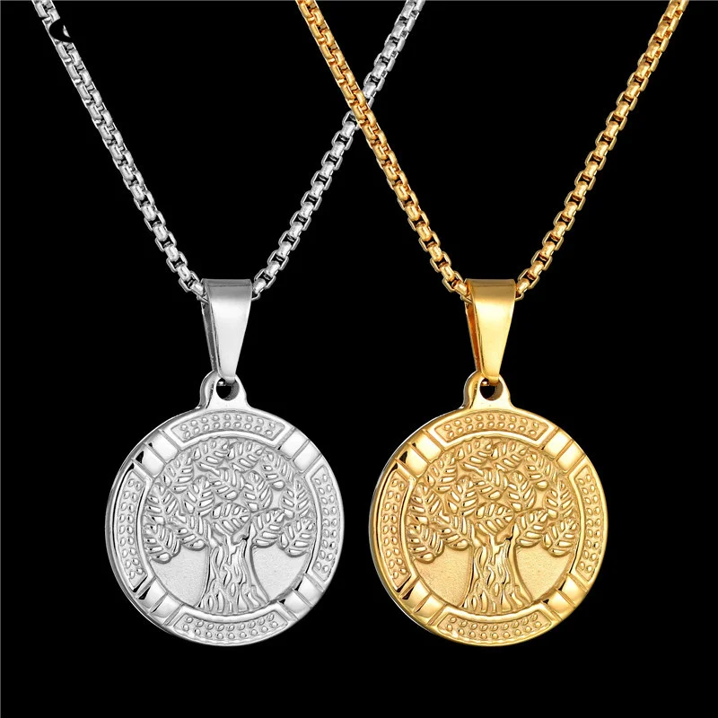 ICAM Дерево жизни кулон ожерелье женский золотой и серебряный цвета длинный свитер