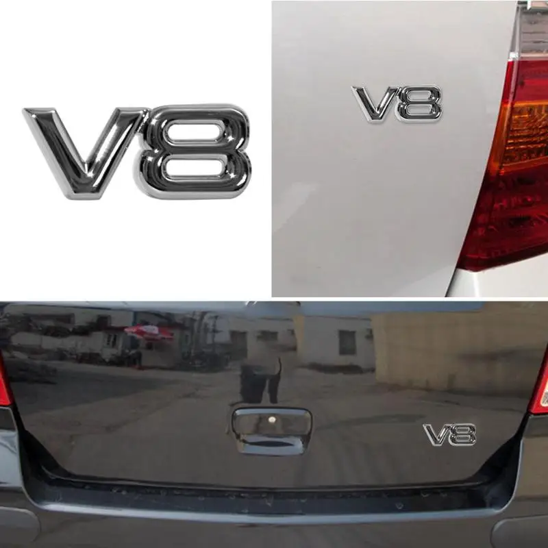 VODOOL 3D Хром Металл V8 шаблон автомобиля автоматическая задняя дверь стикер