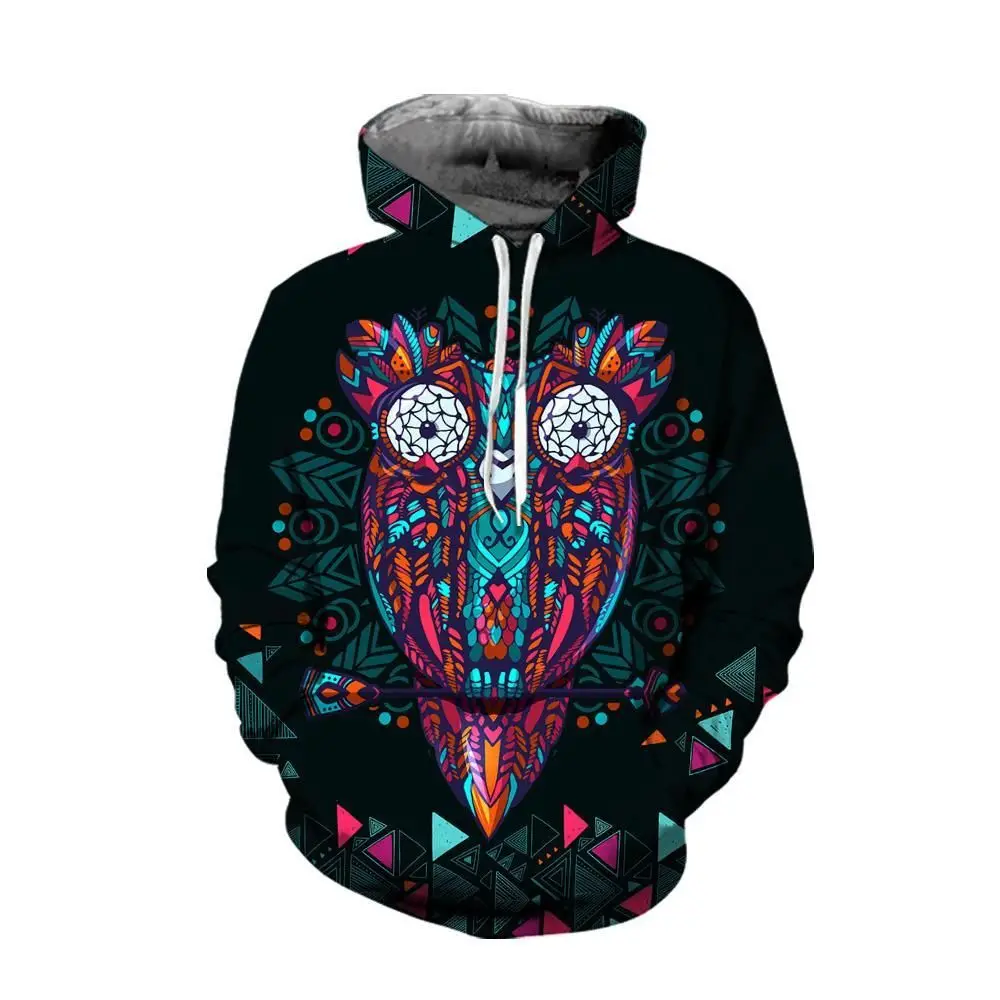 

PLstarCosmos 3Dprint Newest Owl Bohemian Art Harajuku Premium Streetwear Funny Unique Awsome Casual Hoodies/Sweatshirt/ZipW-1