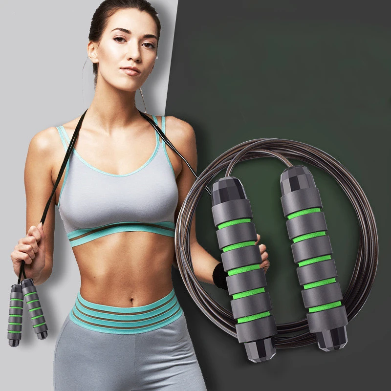 

Jump Rope Tangle-Free Rapid Speed Jumping Rope Cable with Ball Bearings Steel Skipping Rope Gym Fitness Home Exercise Slim Body