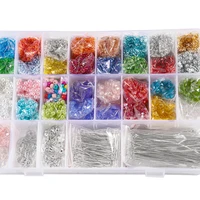 16240pcsbox crystal czech glass loose beads9 pin ear hook jump ring making for jewelry spacer beads needlework diy necklace