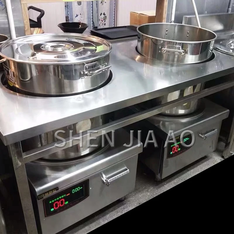 Commercial induction cooker soup oven Hotel restaurant Canteen kitchen 8000w 220v large Stainless steel shell | Бытовая техника