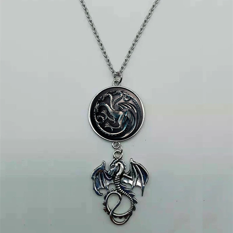 Ожерелье из светящегося черного дракона в стиле стимпанк ожерелье с круглым