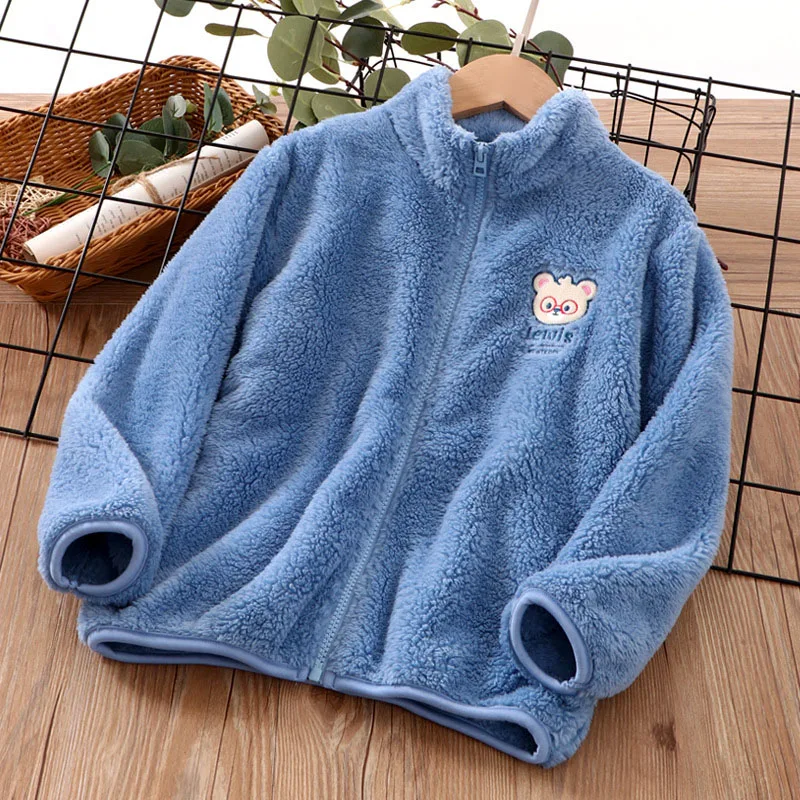 

Autumn Winter Jackets For Baby Girl Boy New Fashion Girls Fleece Coats Children's Cartoon Clothing Warm Thick Clothes Suits