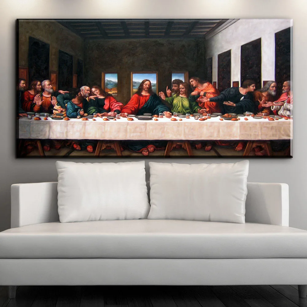 Большая известная картина на холсте с принтом &quotТайная вечеря&quot настенные