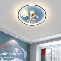 nordic space astronaut ball ceiling lights modern childrens room boy and girl bedroom led cartoon eye protection ceiling lamps