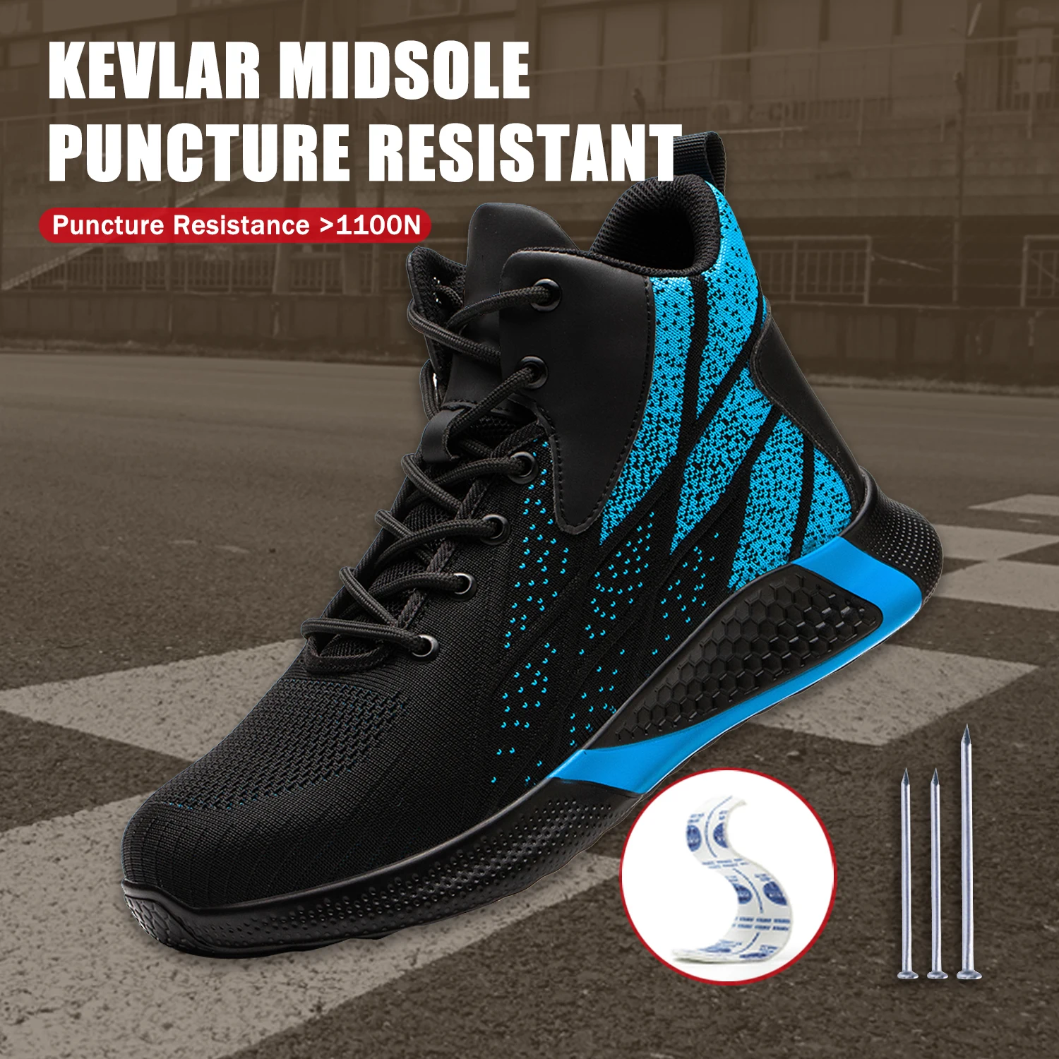 Winter Snow Ankle Boots Protected Steel Toe Shoes Men's Work Industrial Safety Boot Male Sneakers Lightweight Platform Shoes