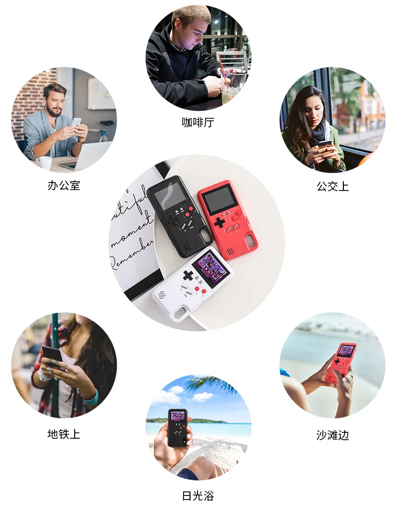 Чехол для телефона Caseboy 3D Gameboy Samsung S10 полноцветный дисплей с 36 видеоиграми чехол