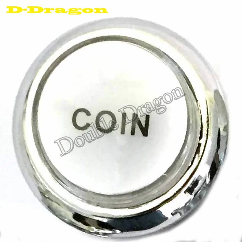 Coin Хромированная аркадная Кнопка Посеребренная с микропереключателем 33 мм 12 В с подсветкой 1P 2P старт пауза выход Кредитная монета выберите - Цвет: Coin