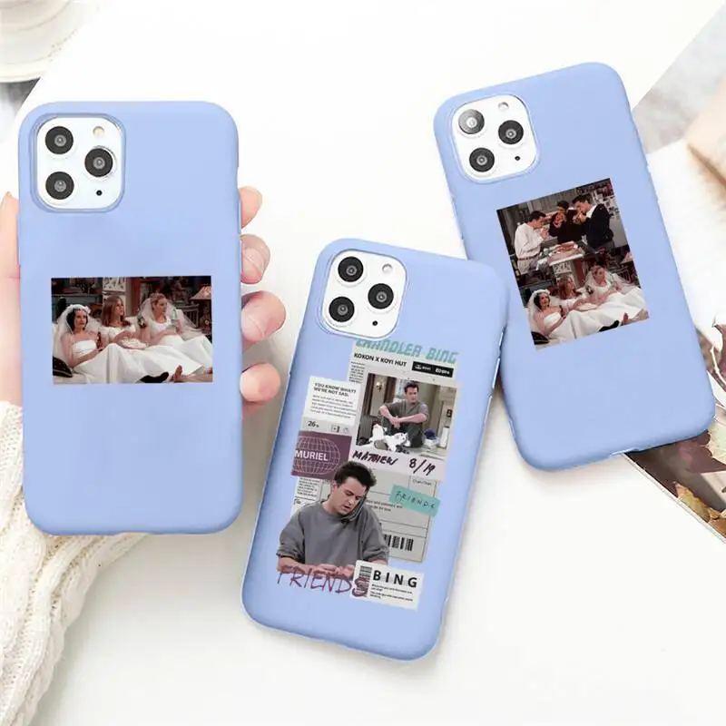 

American friends tv show Phone Case Candy Color for iPhone 6 7 8 11 12 s mini pro X XS XR MAX Plus