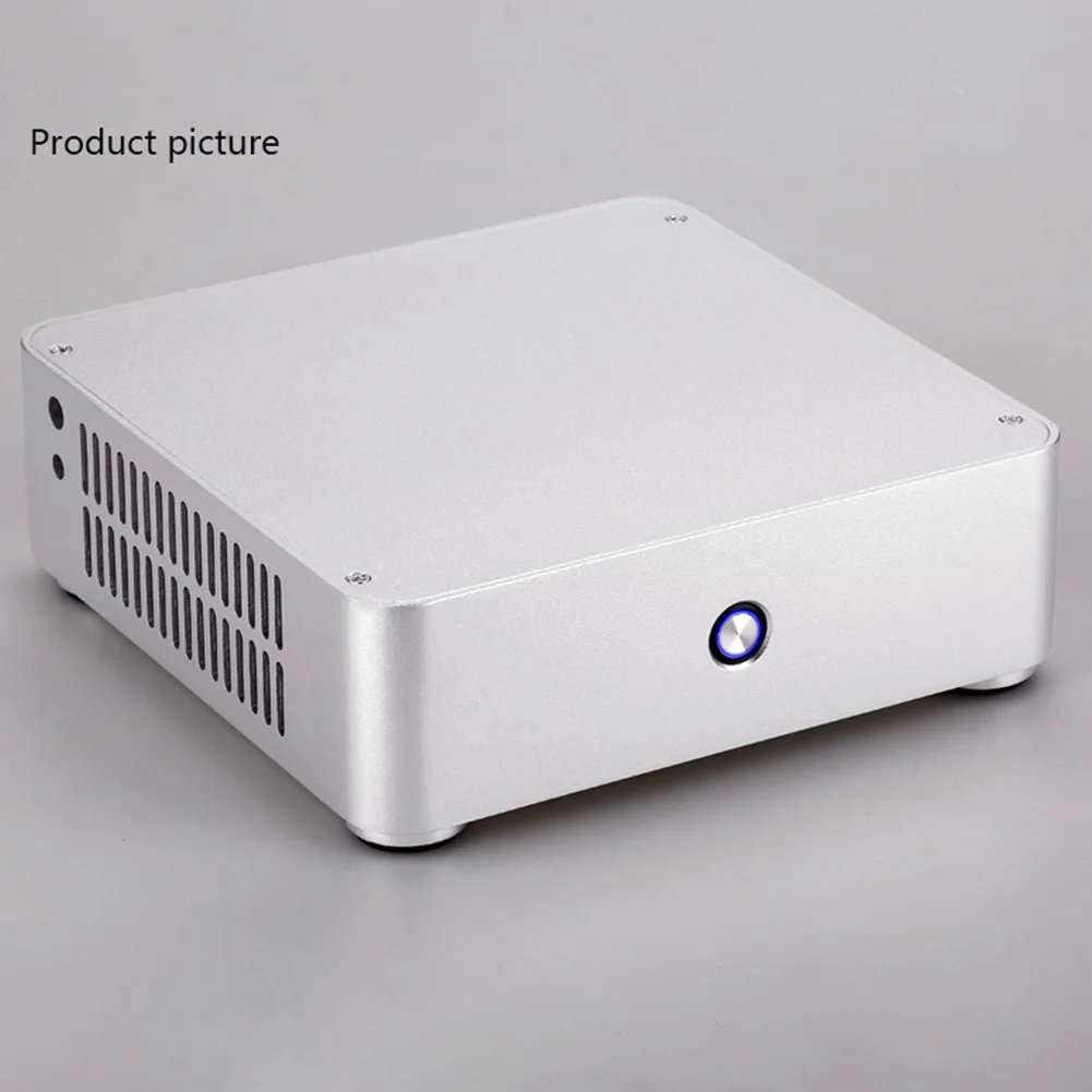 

E-H60 Aluminum Alloy Computer Case Durable HTPC Chassis Home Without Power Supply Practical Mini ITX Cooling Gaming Audio Office